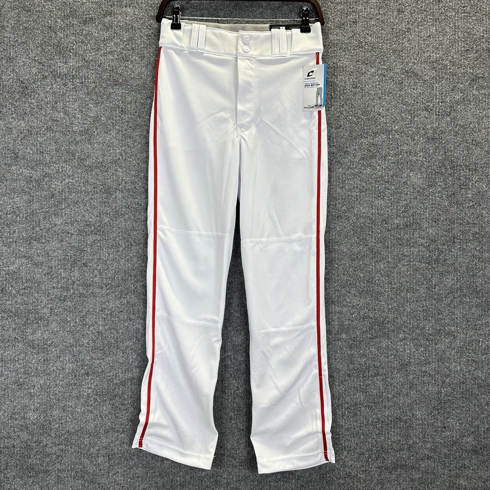 NWT Champro Baseball Pants Youth Large White Open Bottom Triple Crown 2.0